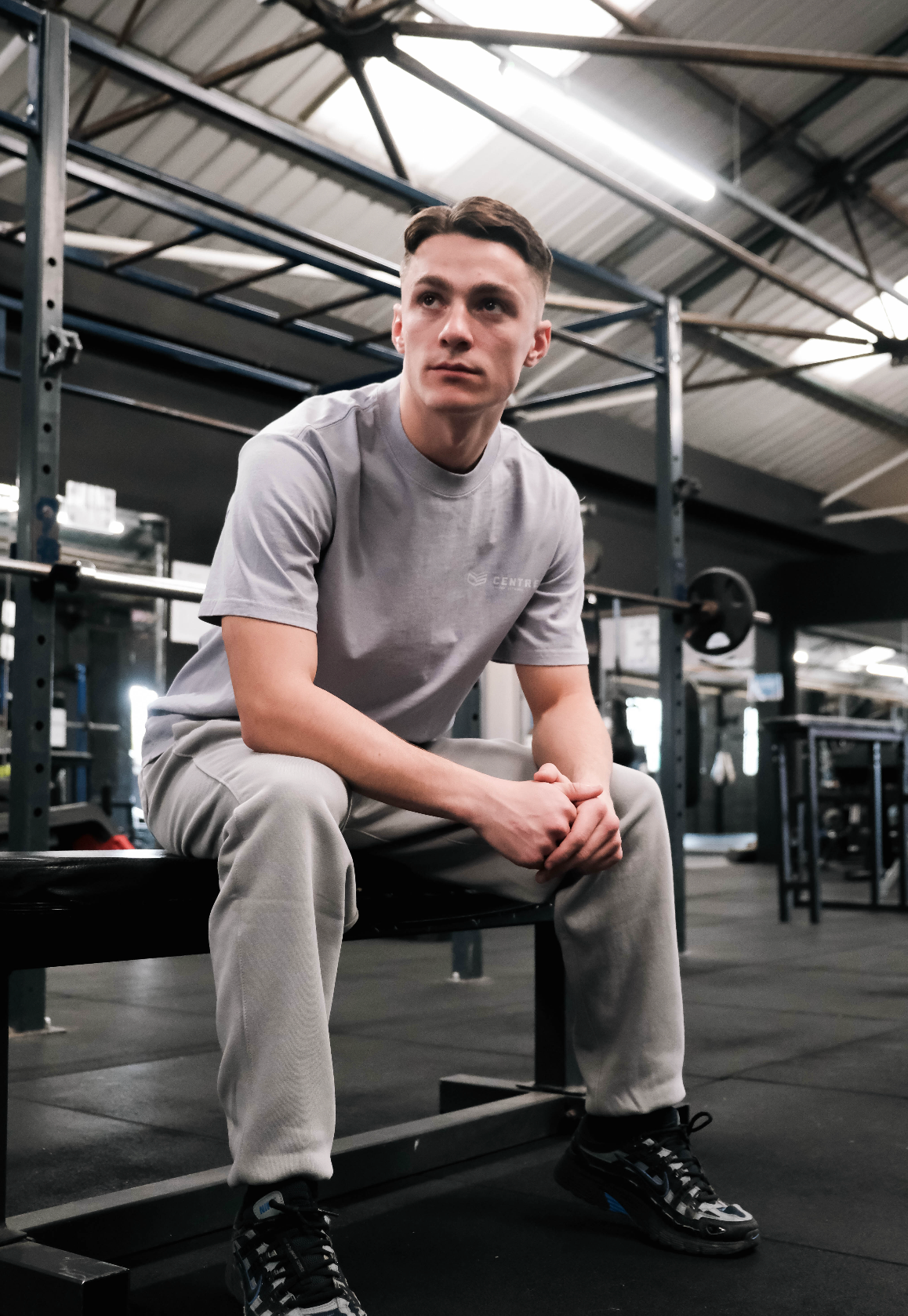 Combat Sports Faded Powder Blue Statement T-Shirt